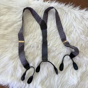 Unbranded | CAS West Germany Silk Adjustable Polka Dots Blue & Red Suspenders